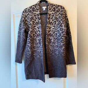 Chicos Ombré Cheetah Cardigan